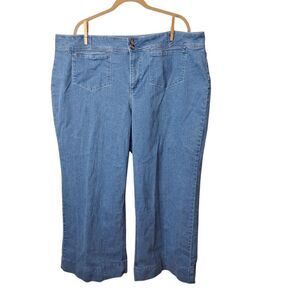 Est 1946 Cato Denim Jeans Womens 26W Blue Classic Fit‎ Stretch Wide Leg Light